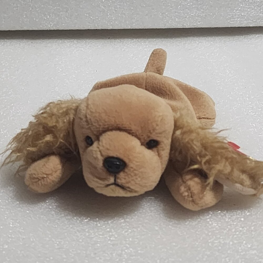 Ty Beanie Baby Spunky the Cocker Spaniel Dog Vintage 1997 Pellets 8" New‎